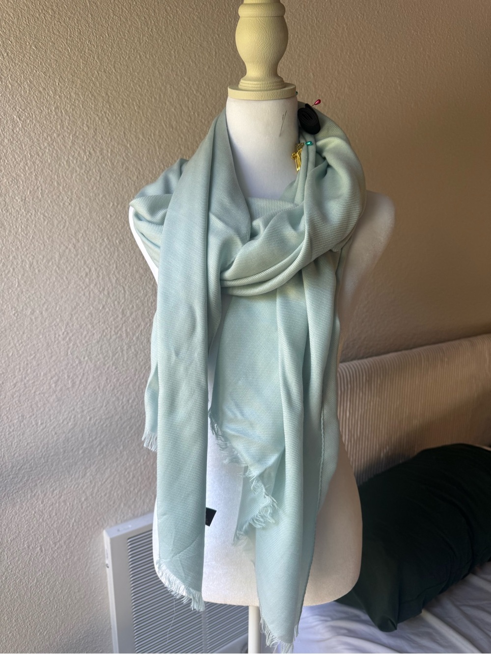 Cashmere and Silk scarf in light blue
